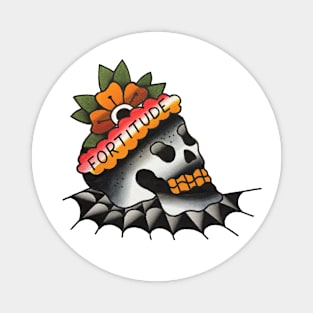 Fortitude Skull Tattoo Design Magnet